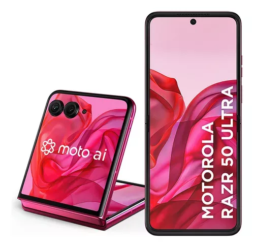 Smartphone Motorola Razr 50 Ultra - 512gb 24gb (12gb Ram+12gb Ram Boost) Tela Dobrvel 6,9 Poled E Externa 4 Moto Ai Camera Ipx8 - Pink